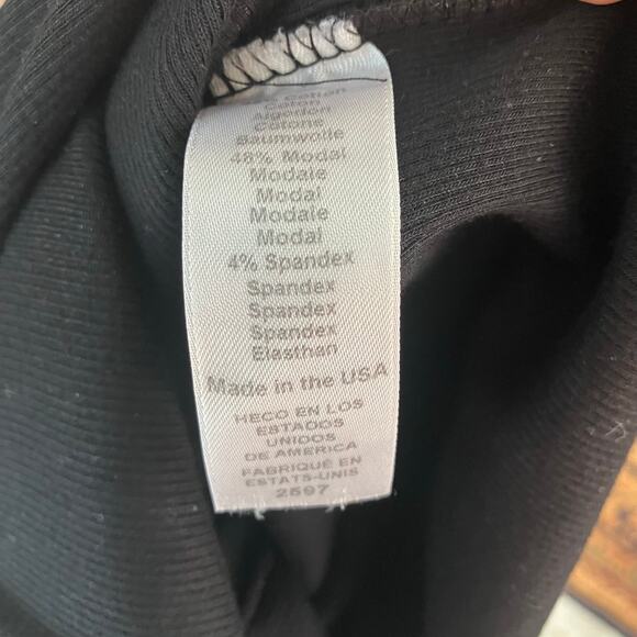 Michael Stars Black Ribbed Tank Maxi Dress Size M Made in‎ USA Sleeveless Knit - Picture 12 of 16